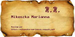 Mikeszka Marianna névjegykártya